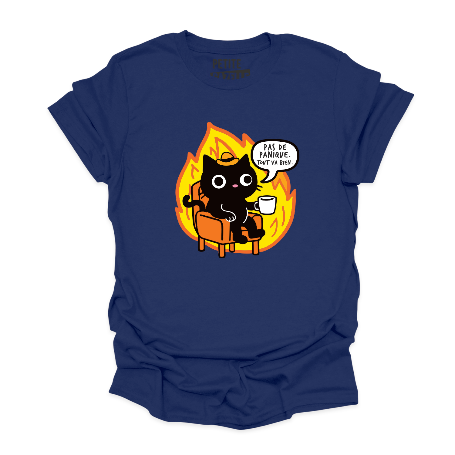 T-SHIRT COL ROND | Pas de panique, tout va bien.