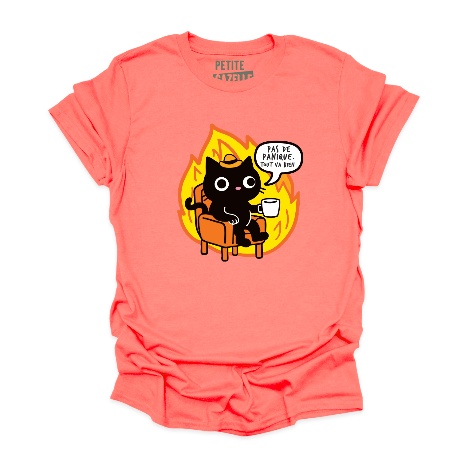 T-SHIRT COL ROND | Pas de panique, tout va bien.