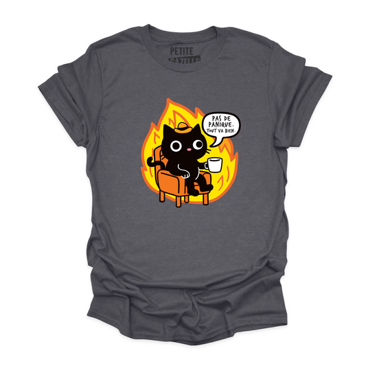 T-SHIRT COL ROND | Pas de panique, tout va bien.