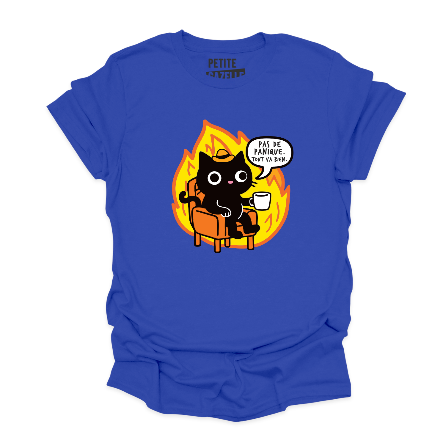 T-SHIRT COL ROND | Pas de panique, tout va bien.