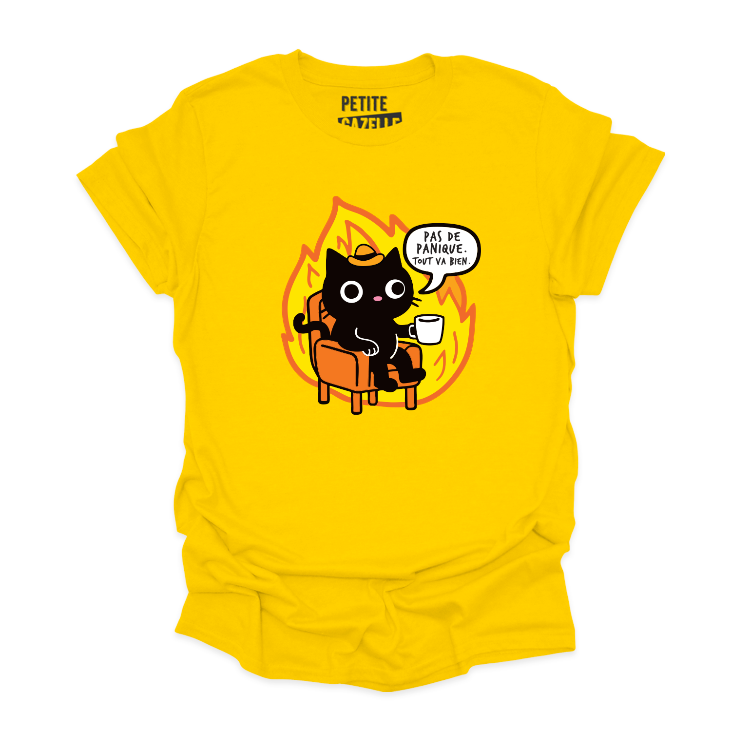 T-SHIRT COL ROND | Pas de panique, tout va bien.
