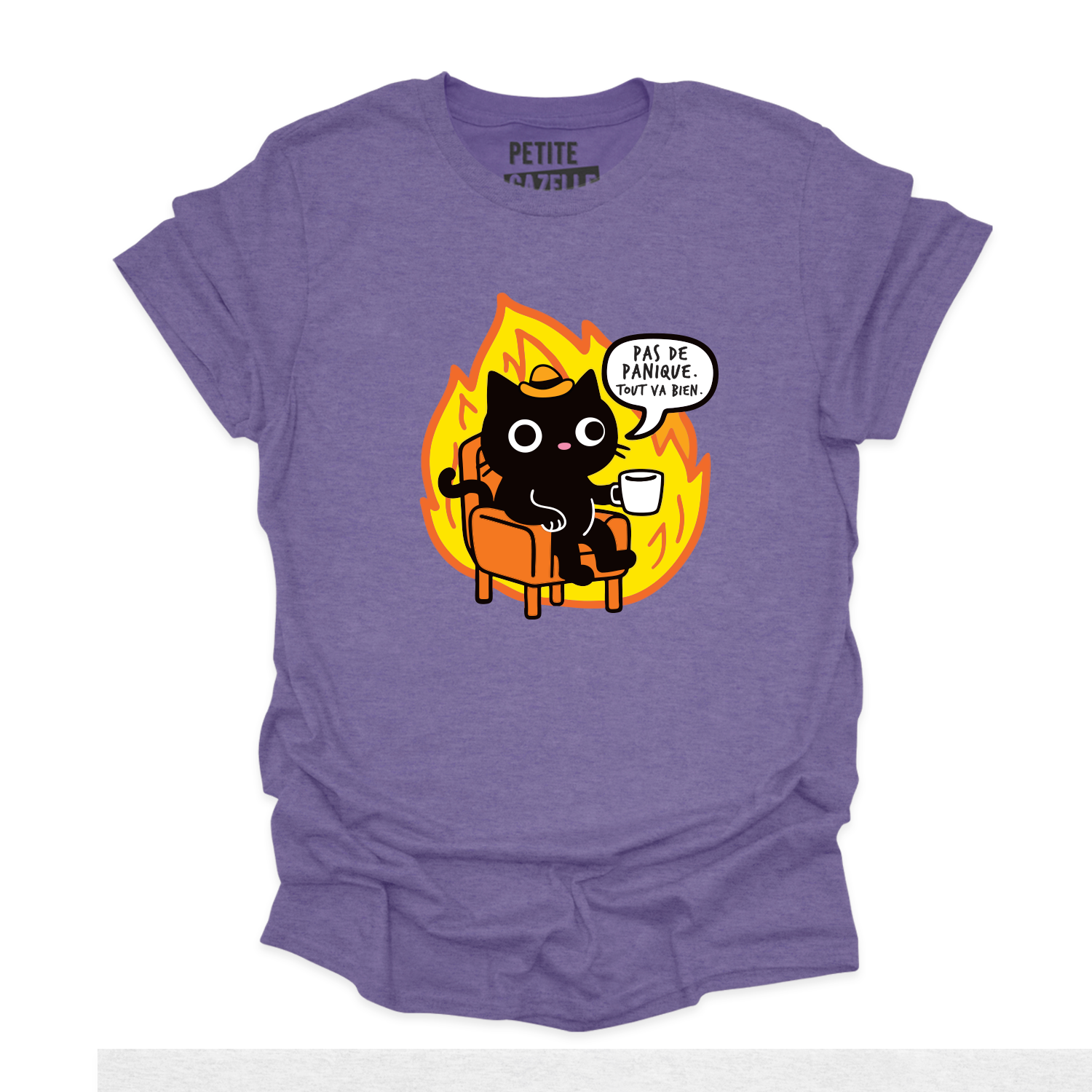 T-SHIRT COL ROND | Pas de panique, tout va bien.