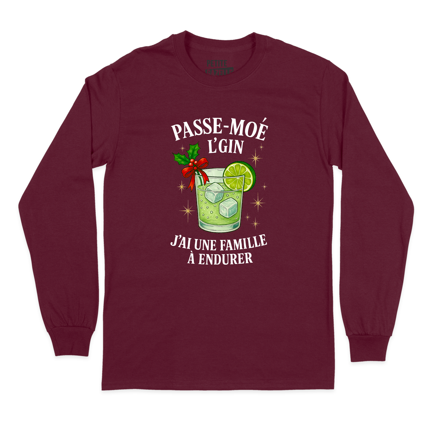 T-SHIRT À MANCHES LONGUES | Passe-moé l'gin
