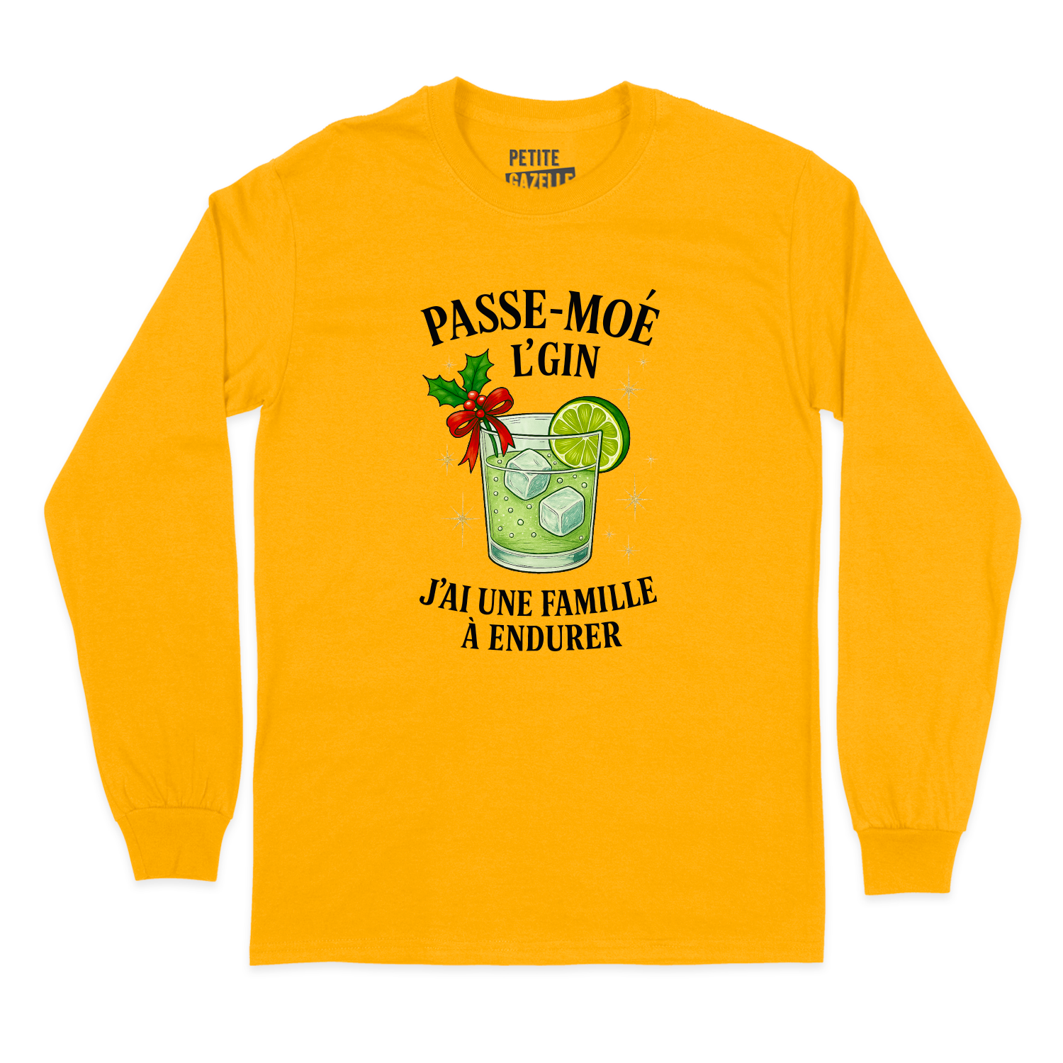 T-SHIRT À MANCHES LONGUES | Passe-moé l'gin