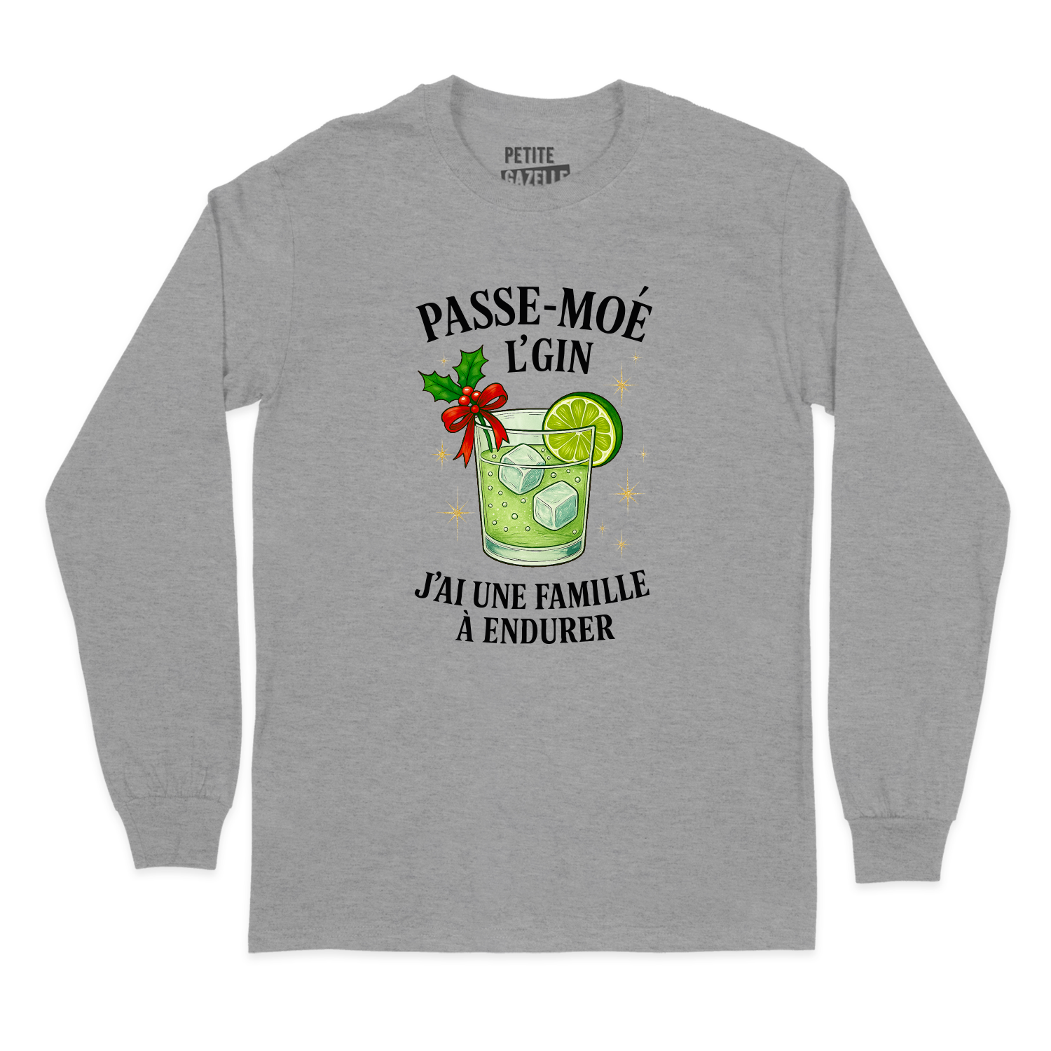T-SHIRT À MANCHES LONGUES | Passe-moé l'gin