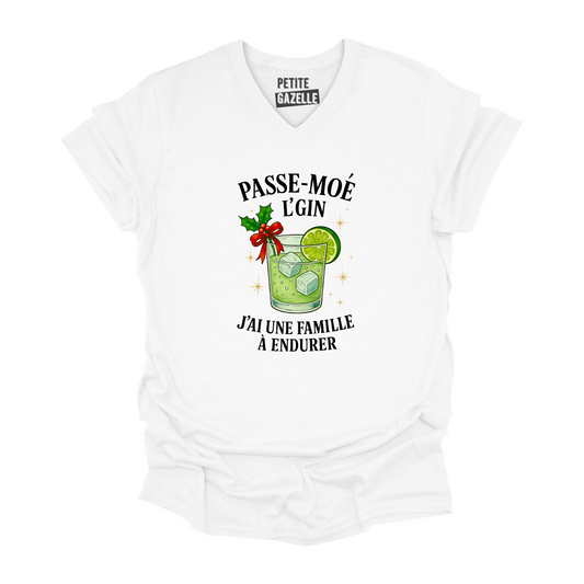 TSHIRT COL en V | Passe-moé l'gin