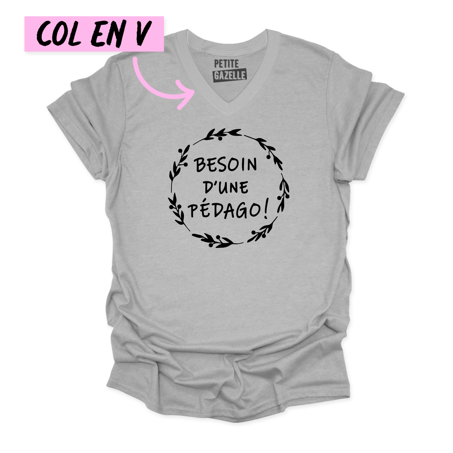 TSHIRT COL en V | Besoin d'une pédago