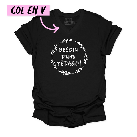 TSHIRT COL en V | Besoin d'une pédago