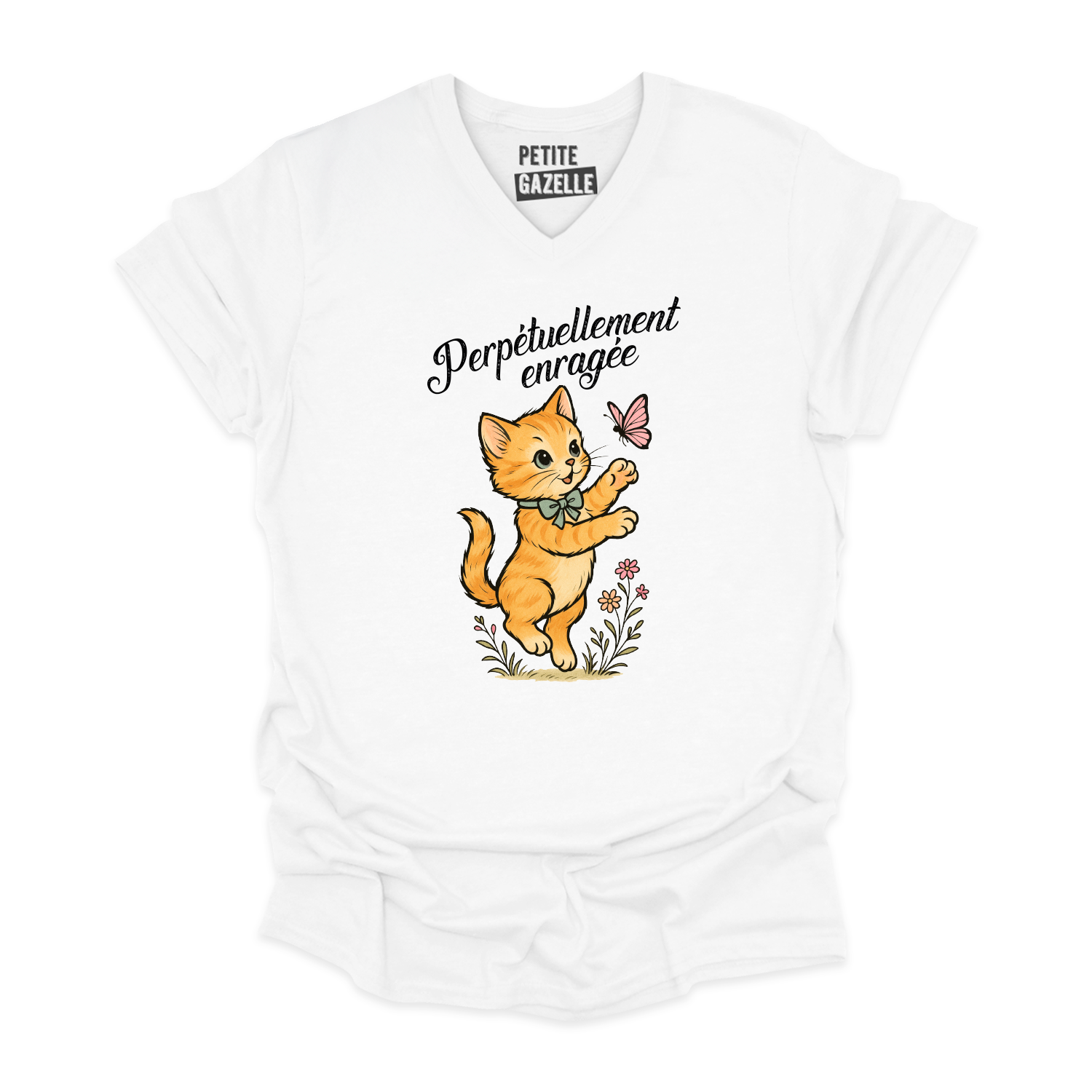 TSHIRT COL en V | Perpétuellement enragée