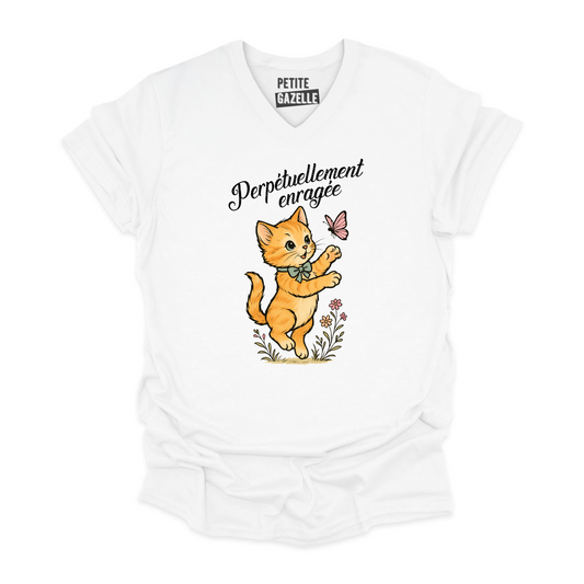 TSHIRT COL en V | Perpétuellement enragée