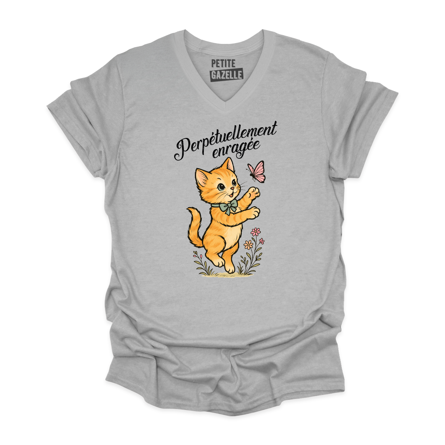 TSHIRT COL en V | Perpétuellement enragée