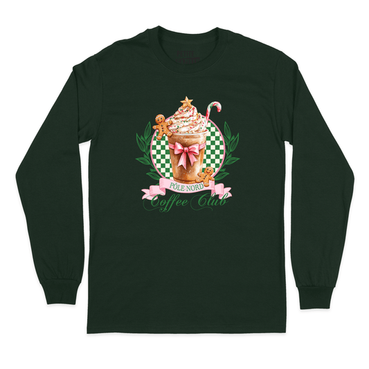 T - SHIRT À MANCHES LONGUES | Pôle - Nord Coffee Club - T-Shirt à manches longues - Petite Gazelle Atelier