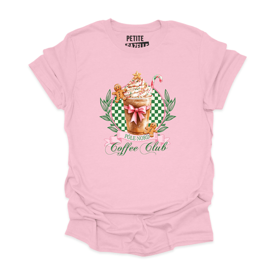 T - SHIRT COL ROND | Pôle - Nord Coffee Club - T-shirt Unisexe Col Rond - Petite Gazelle Atelier