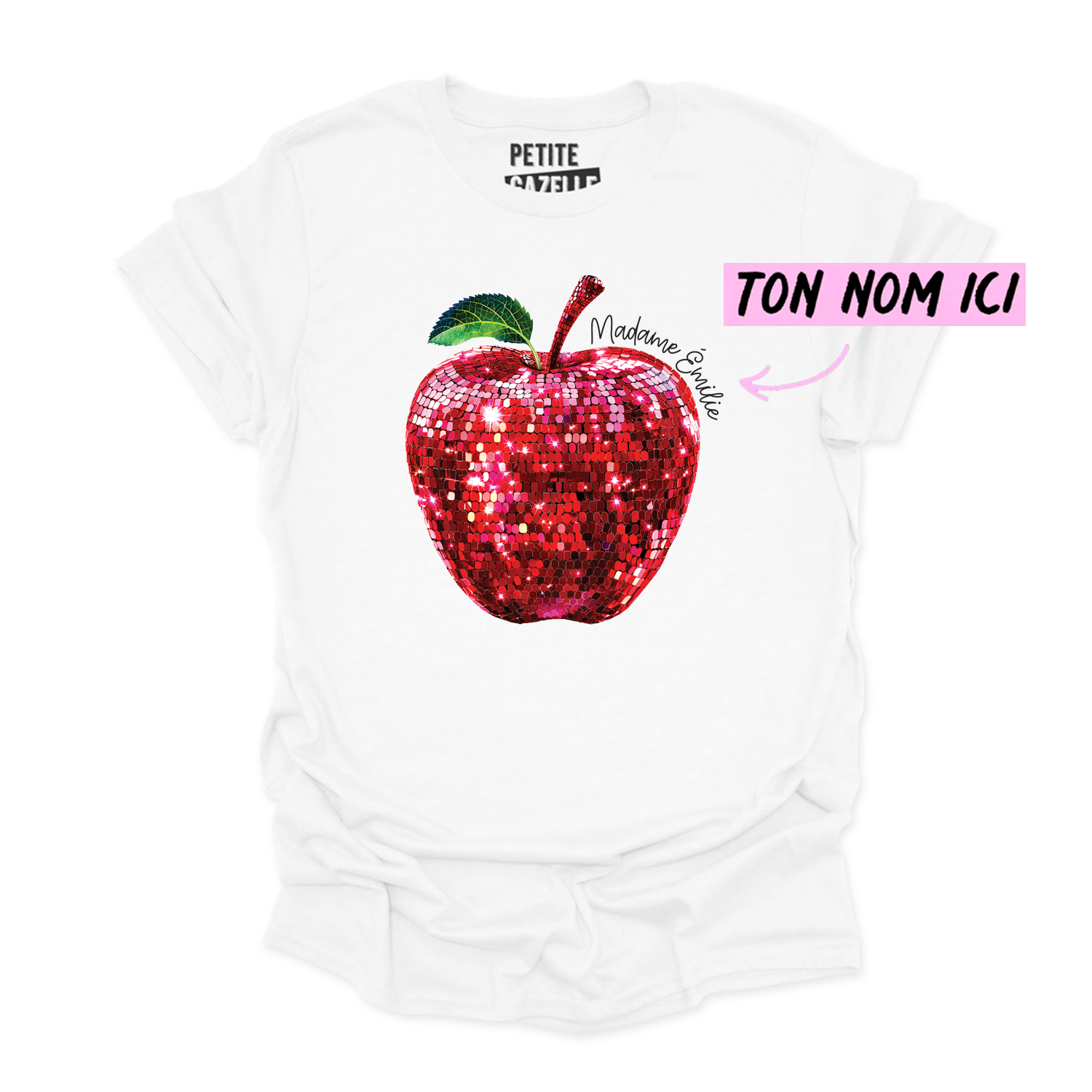 T-SHIRT COL ROND | Madame Pomme Disco