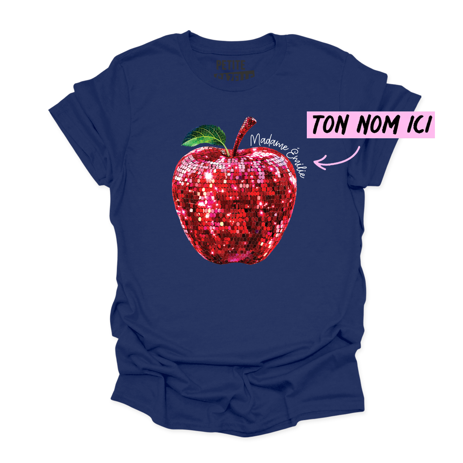 T-SHIRT COL ROND | Madame Pomme Disco