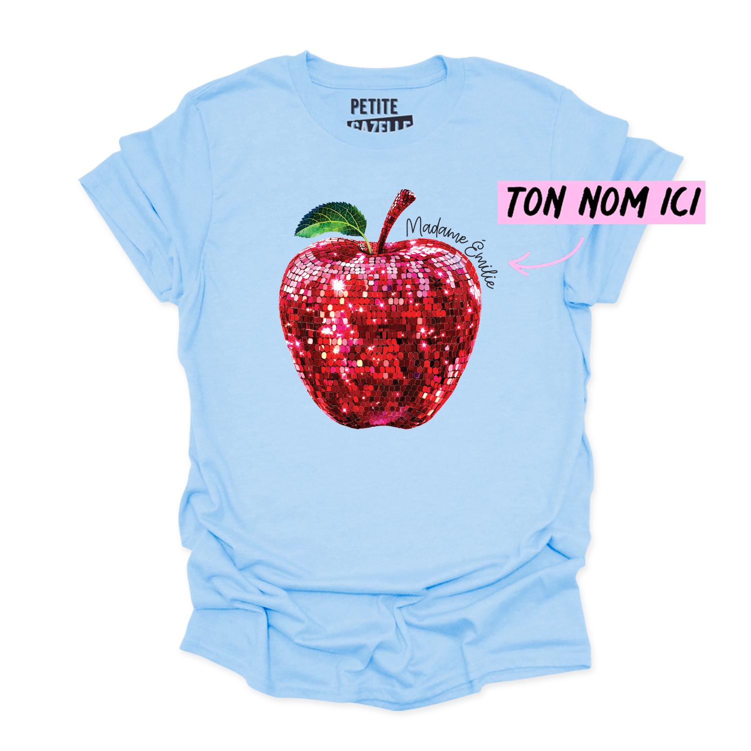 T-SHIRT COL ROND | Madame Pomme Disco
