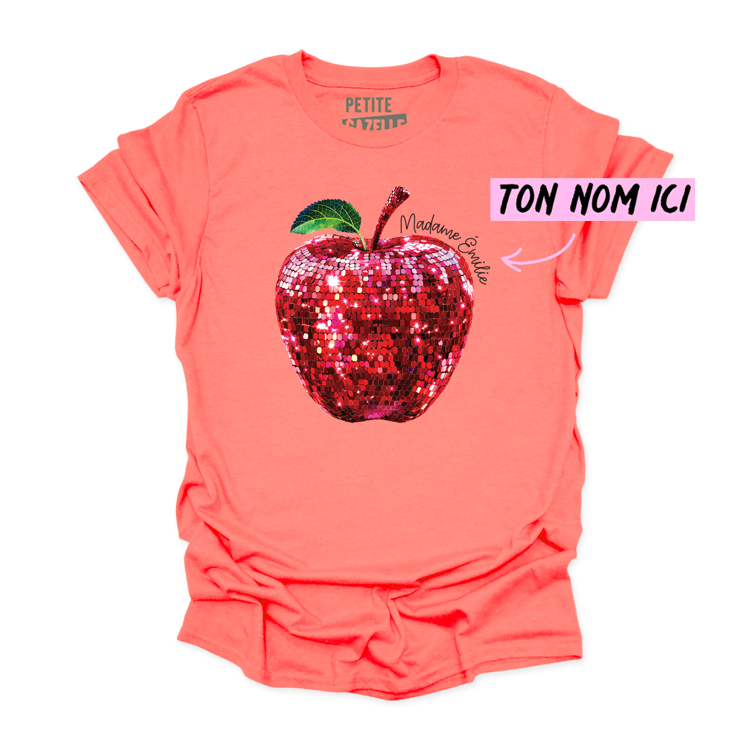T-SHIRT COL ROND | Madame Pomme Disco