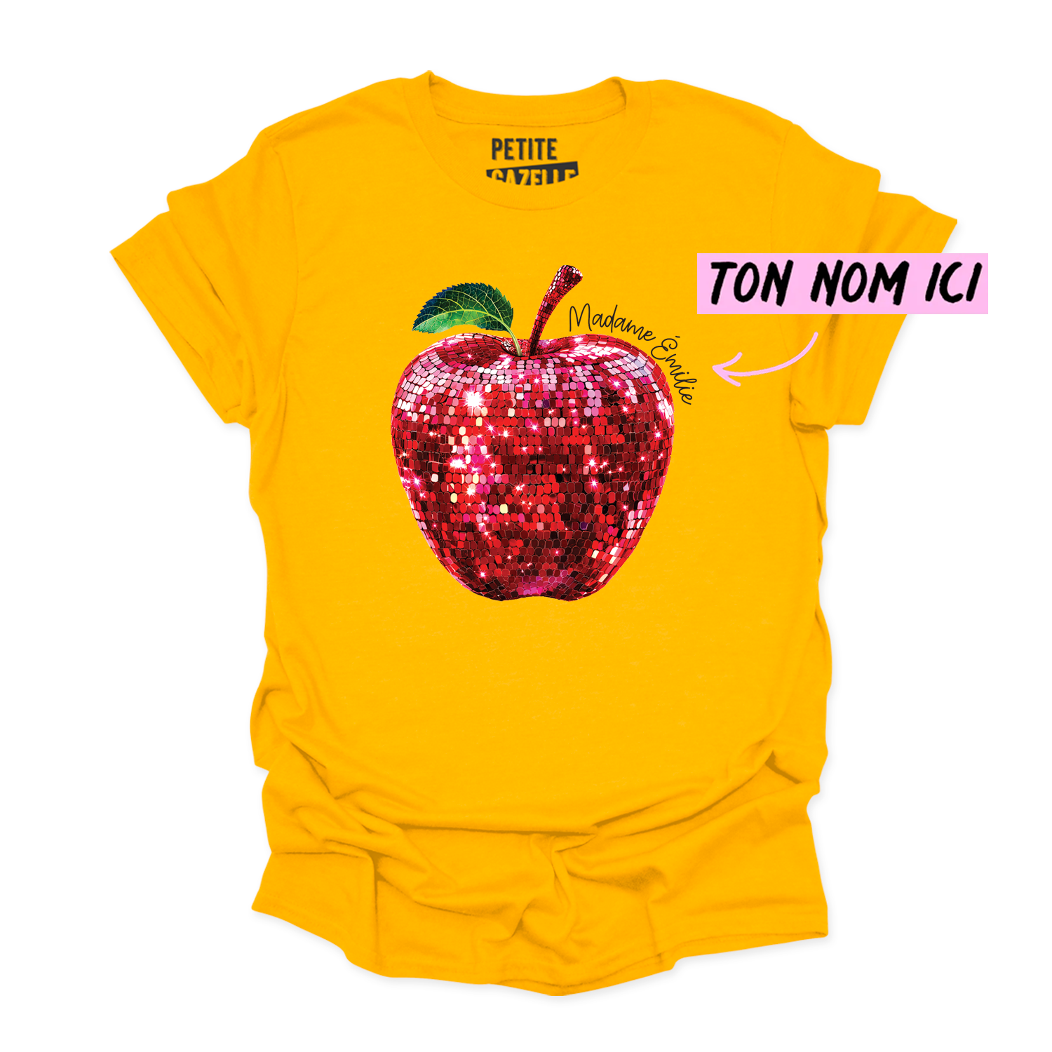T-SHIRT COL ROND | Madame Pomme Disco