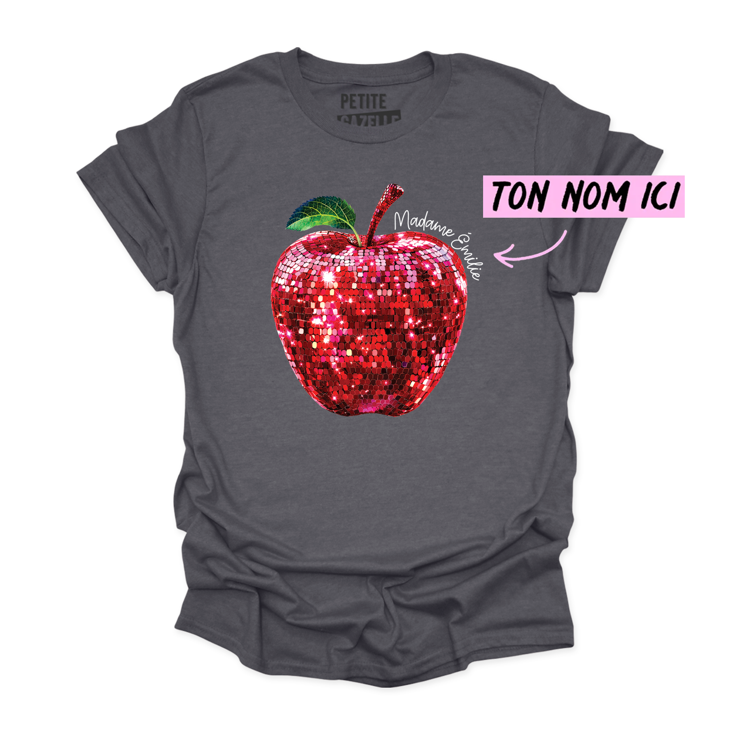T-SHIRT COL ROND | Madame Pomme Disco