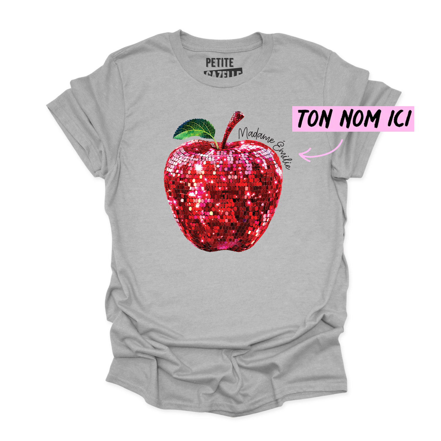T-SHIRT COL ROND | Madame Pomme Disco