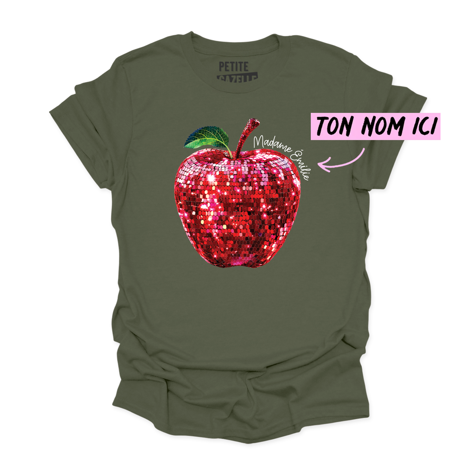 T-SHIRT COL ROND | Madame Pomme Disco