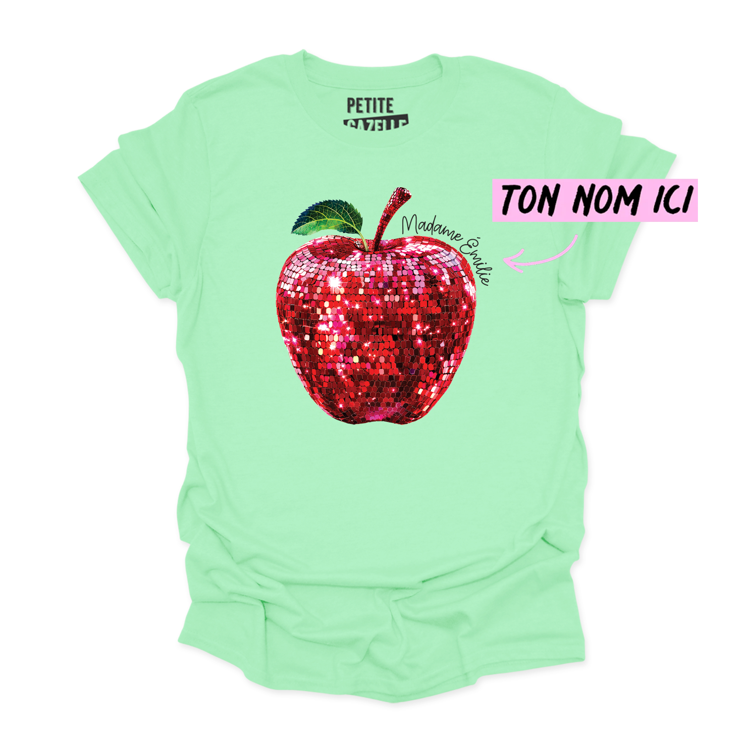 T-SHIRT COL ROND | Madame Pomme Disco