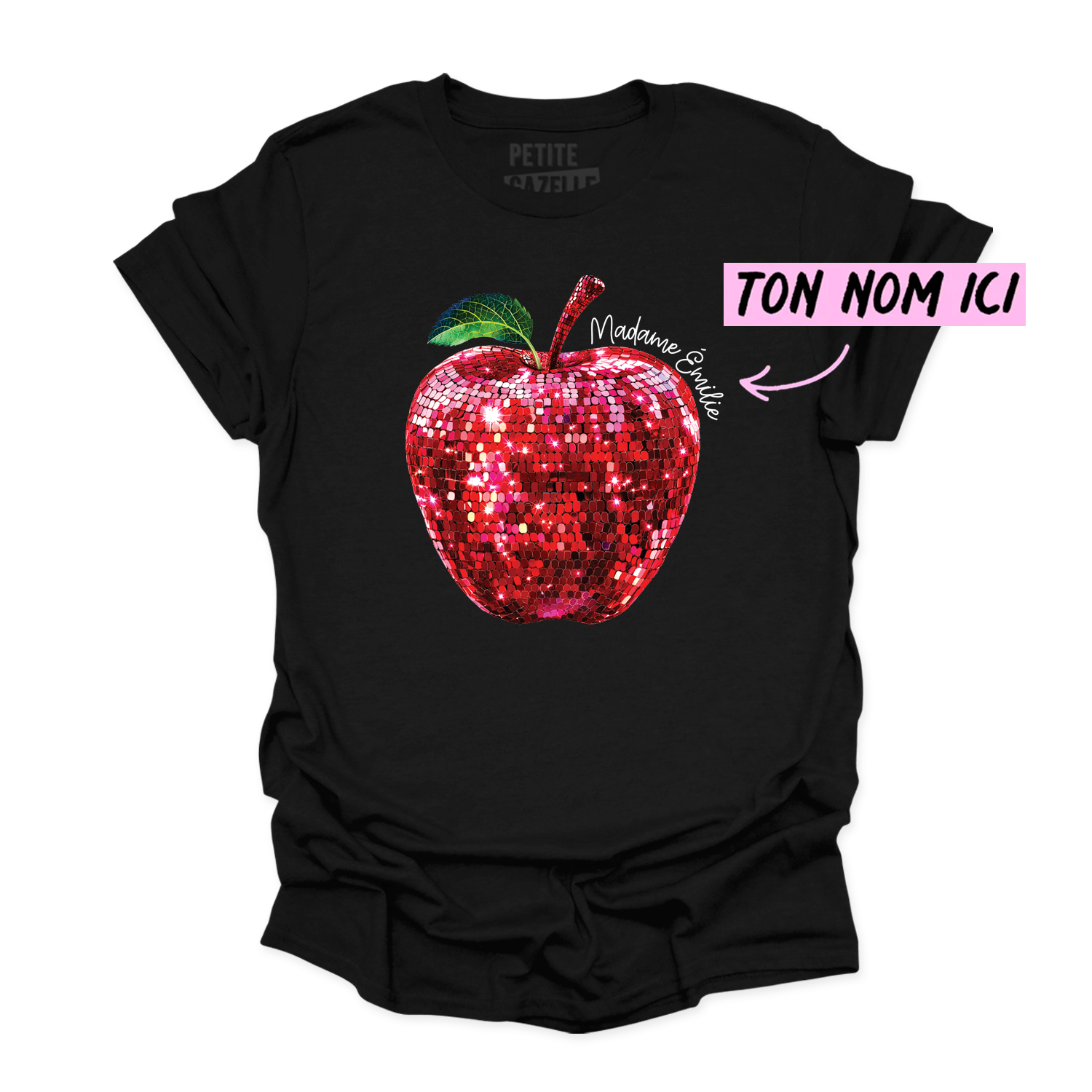 T-SHIRT COL ROND | Madame Pomme Disco
