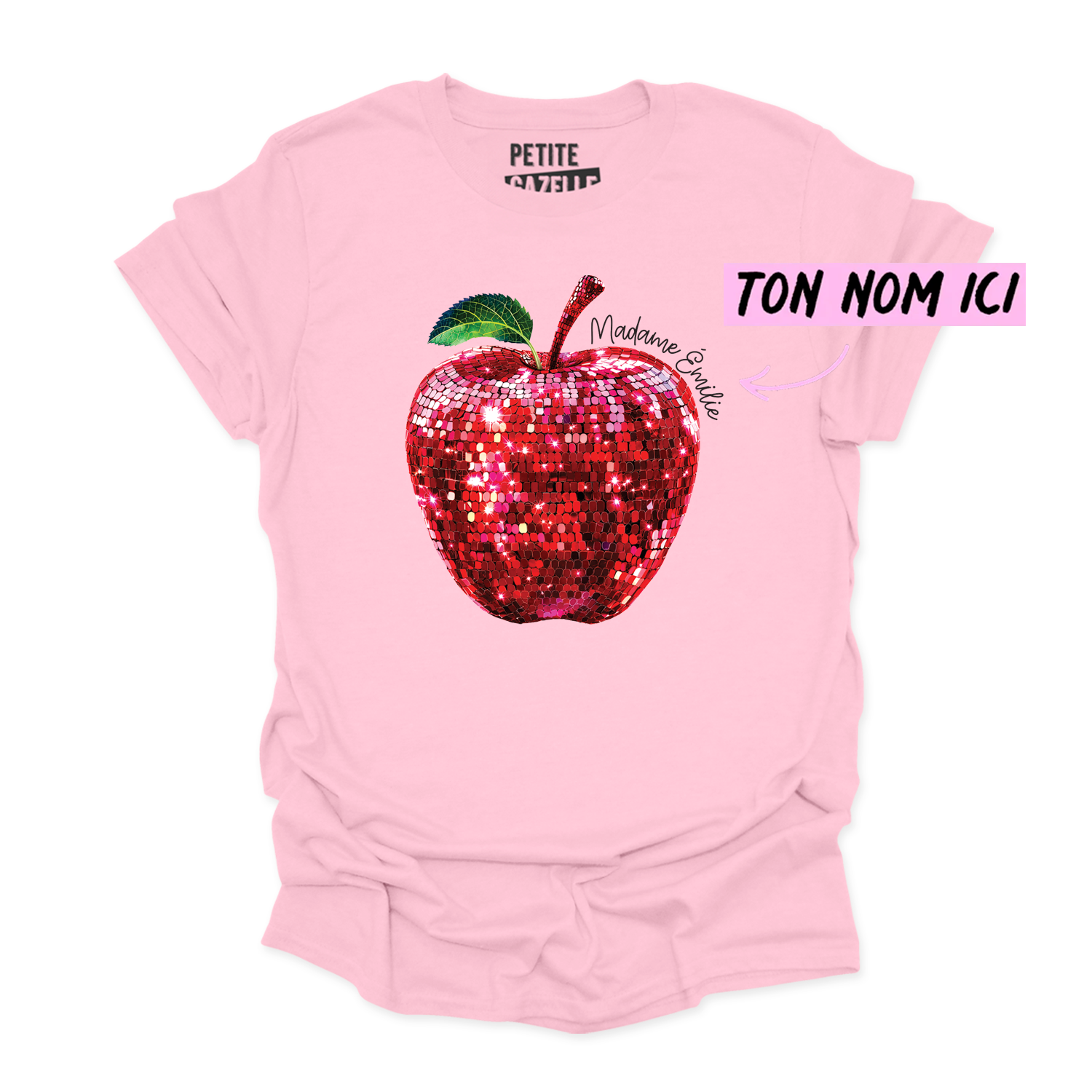 T-SHIRT COL ROND | Madame Pomme Disco