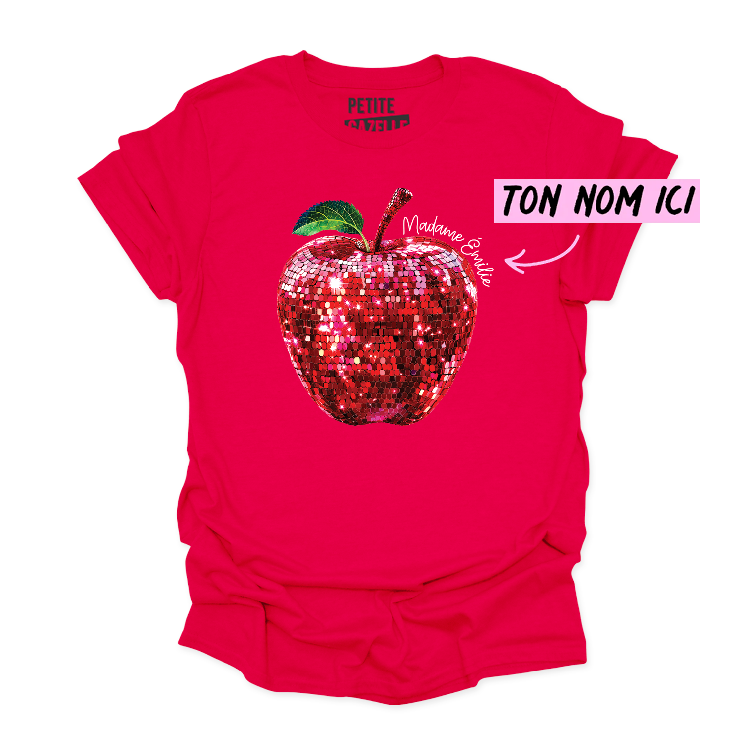 T-SHIRT COL ROND | Madame Pomme Disco