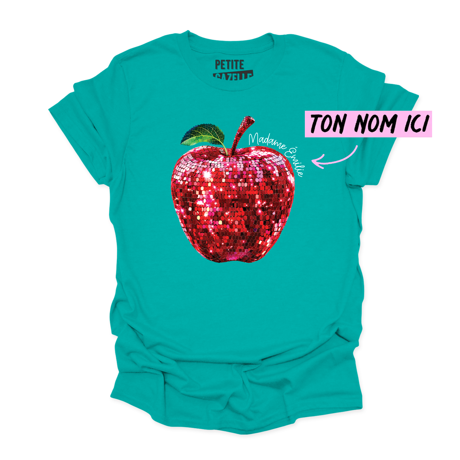 T-SHIRT COL ROND | Madame Pomme Disco