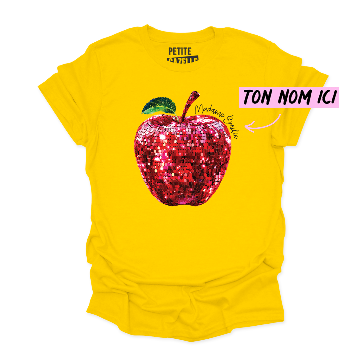 T-SHIRT COL ROND | Madame Pomme Disco