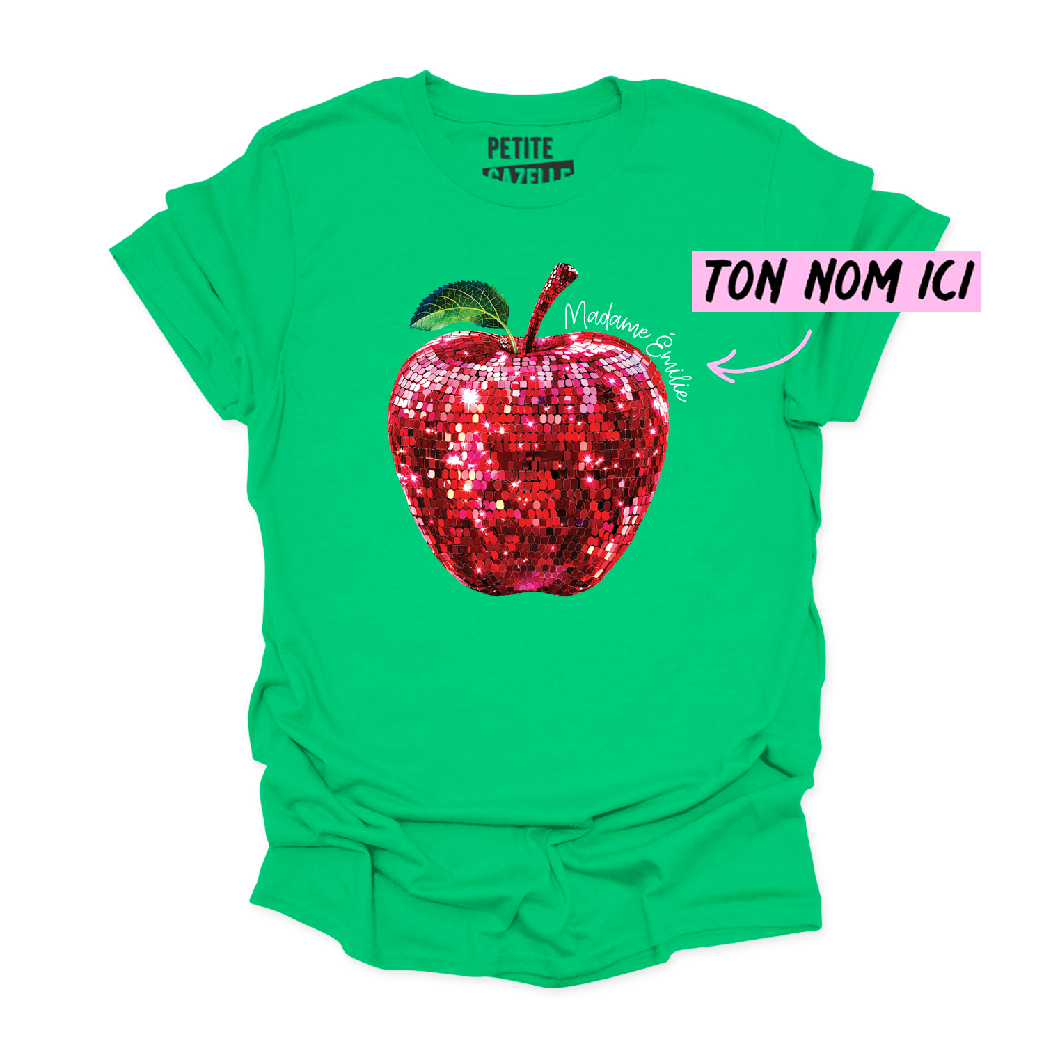 T-SHIRT COL ROND | Madame Pomme Disco
