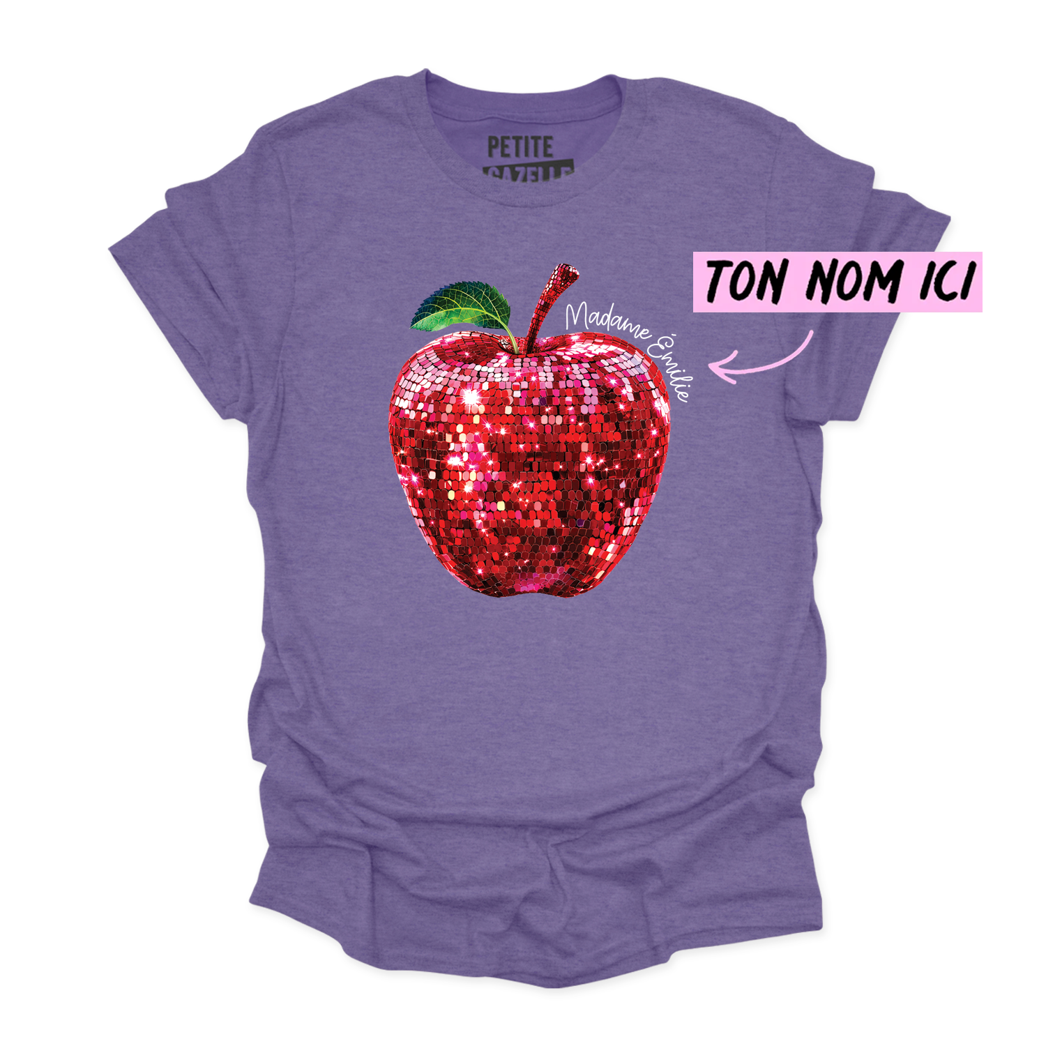 T-SHIRT COL ROND | Madame Pomme Disco
