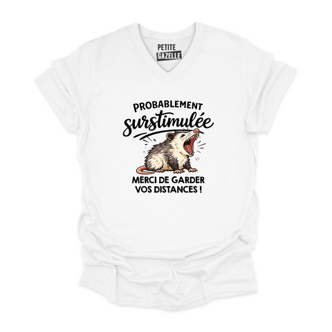 TSHIRT COL en V | Probablement surstimulée
