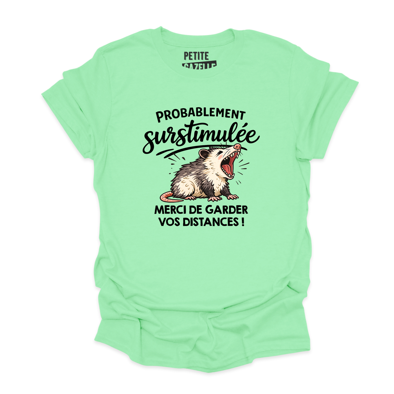 T-SHIRT COL ROND | Probablement surstimulée