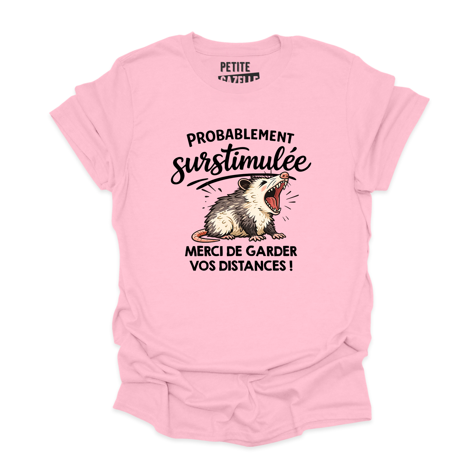 T-SHIRT COL ROND | Probablement surstimulée