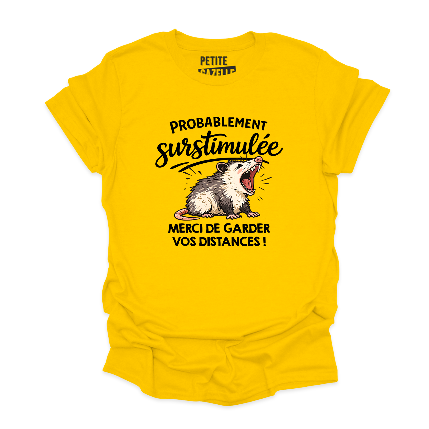 T-SHIRT COL ROND | Probablement surstimulée