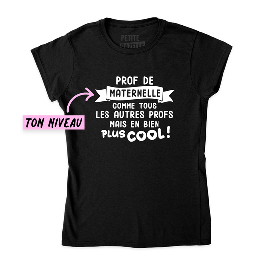 TSHIRT AJUSTÉ | Comme tous les autres profs mais en bien plus cool ! - T-Shirt coupe ajustée - Petite Gazelle Atelier