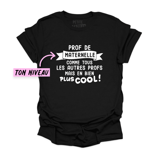T - SHIRT COL ROND | Comme tous les autres profs mais en bien plus cool ! - T-shirt Unisexe Col Rond - Petite Gazelle Atelier