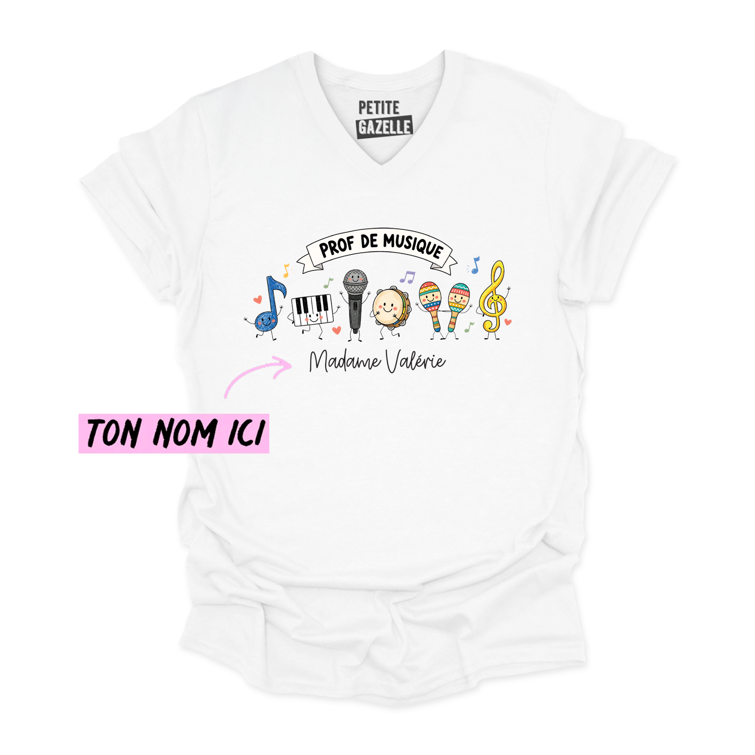 TSHIRT COL en V | Prof de musique