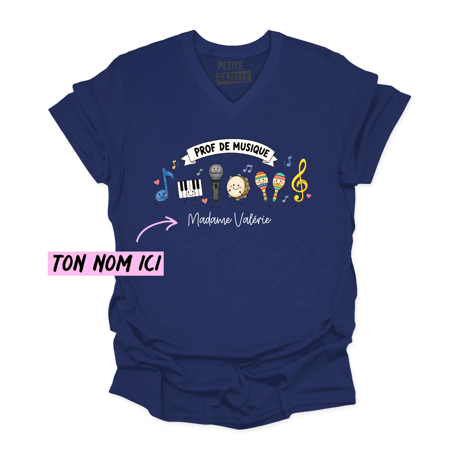 TSHIRT COL en V | Prof de musique