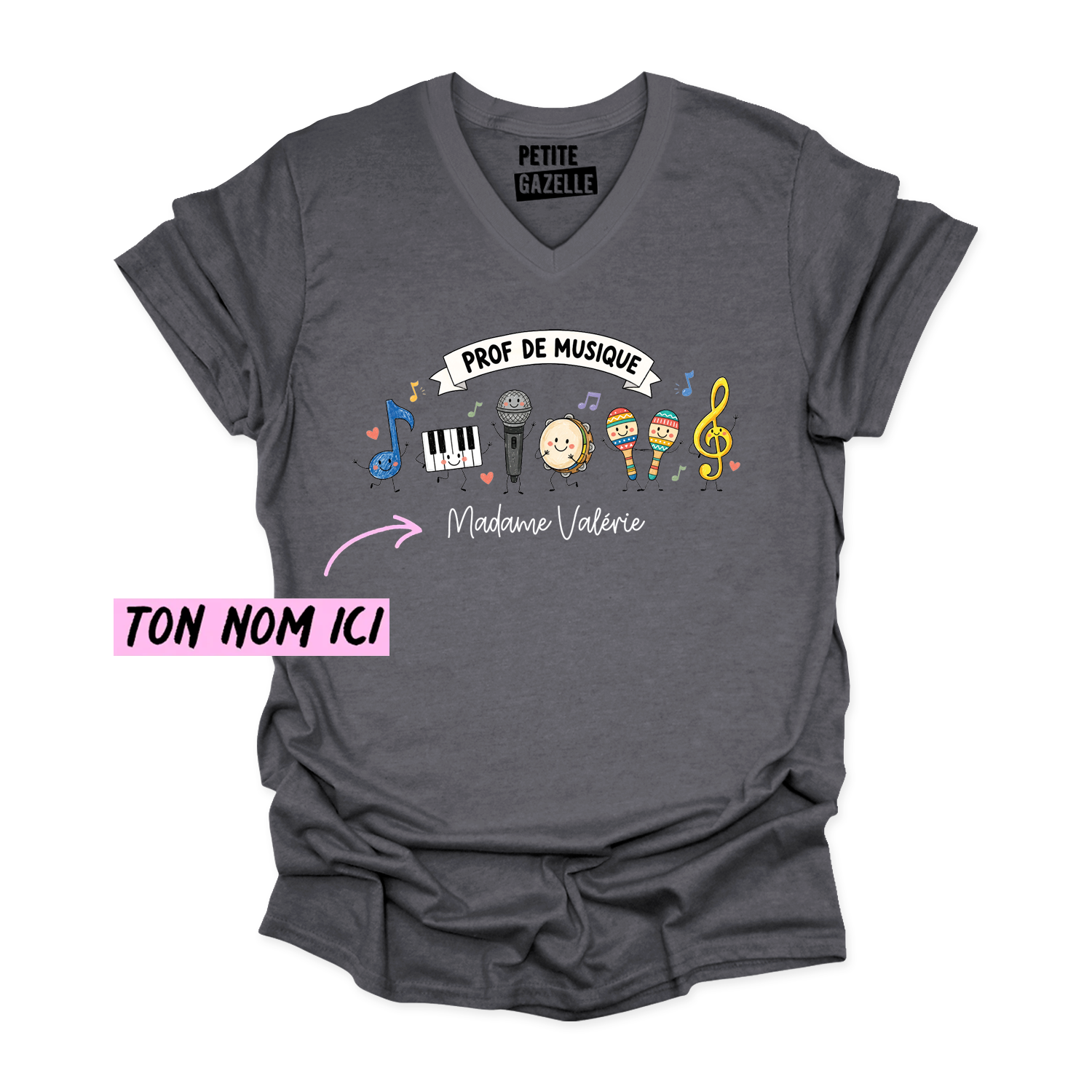 TSHIRT COL en V | Prof de musique
