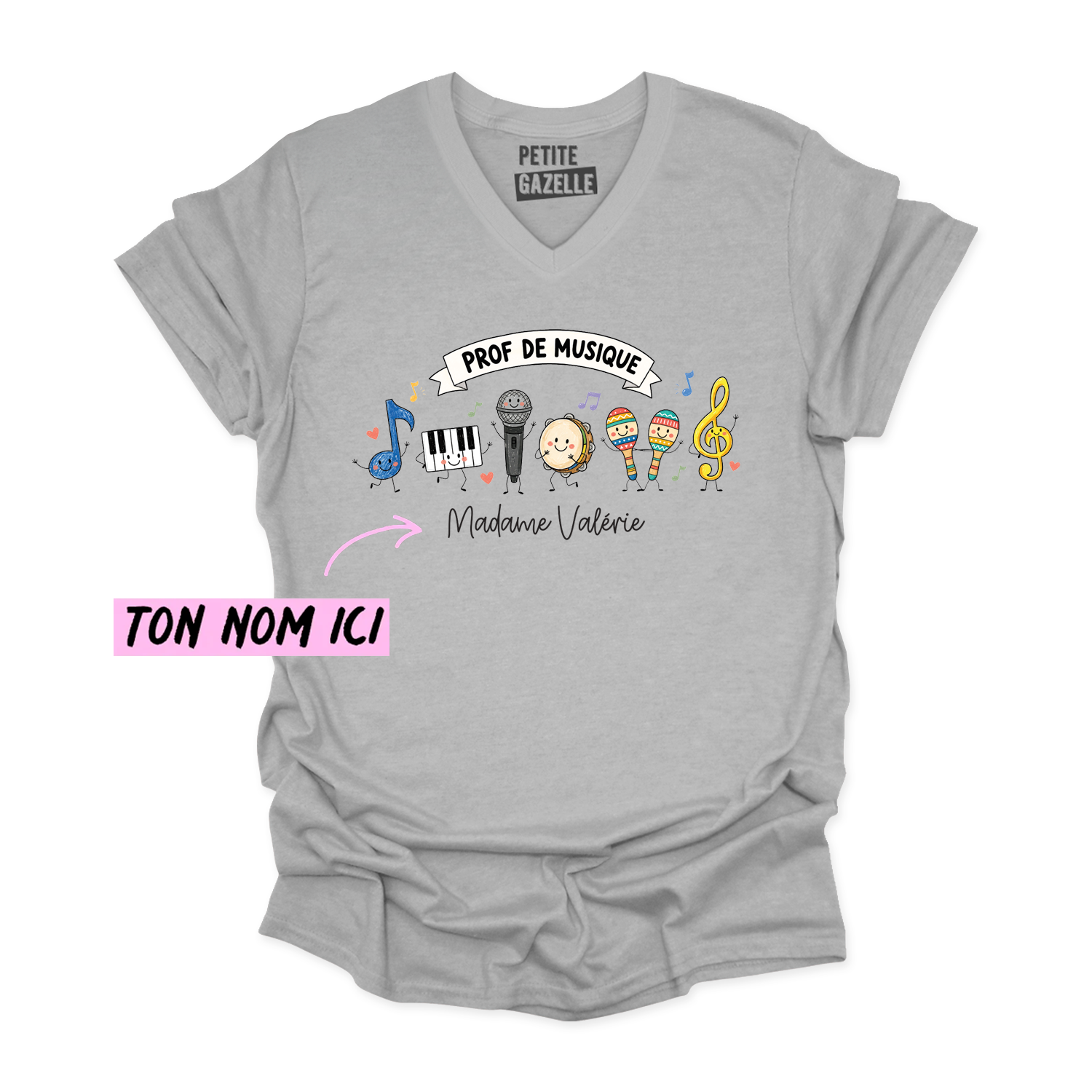 TSHIRT COL en V | Prof de musique