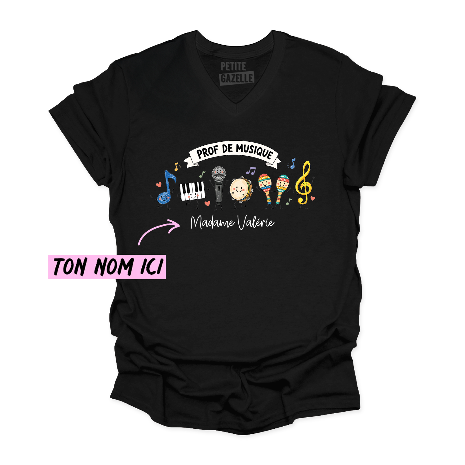TSHIRT COL en V | Prof de musique