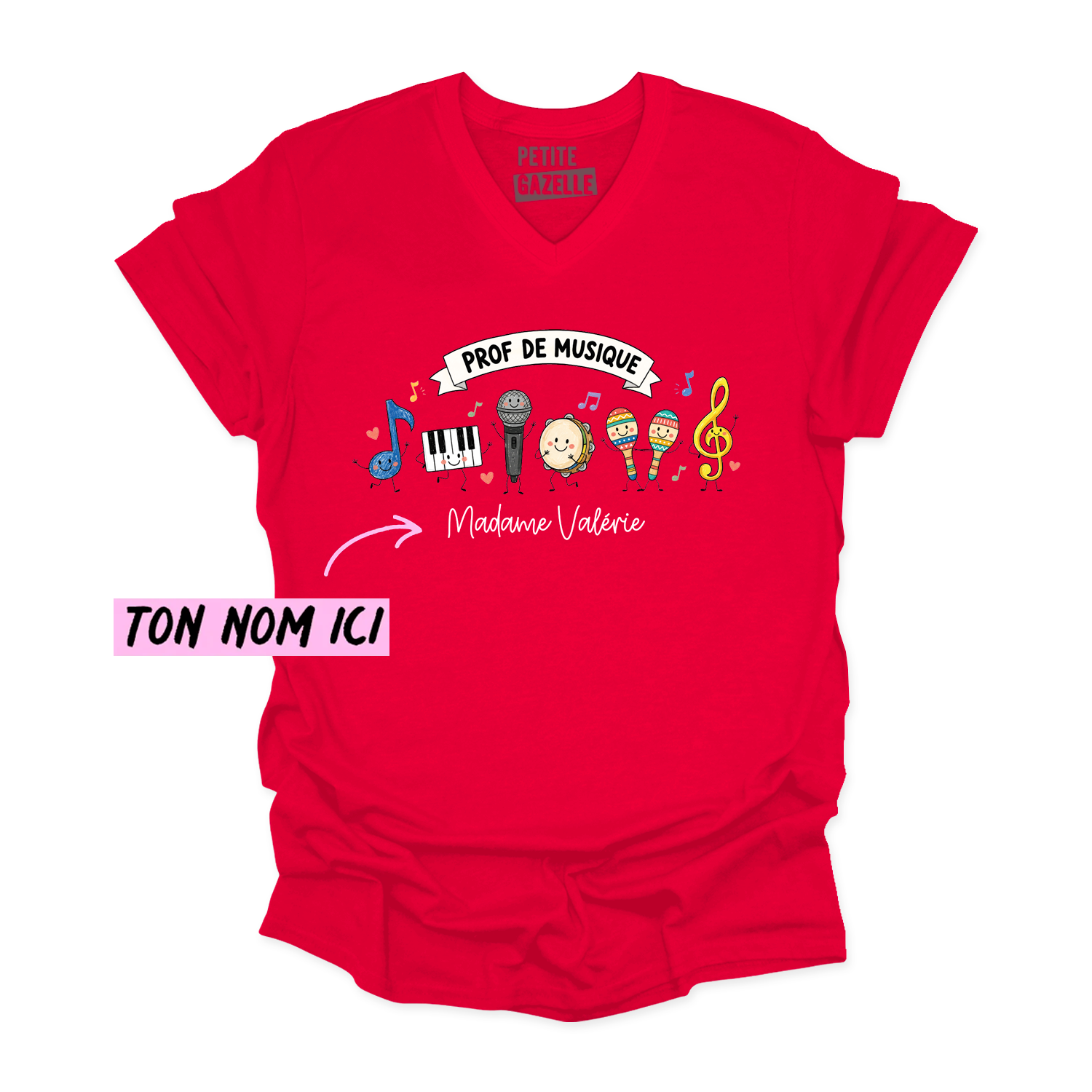 TSHIRT COL en V | Prof de musique