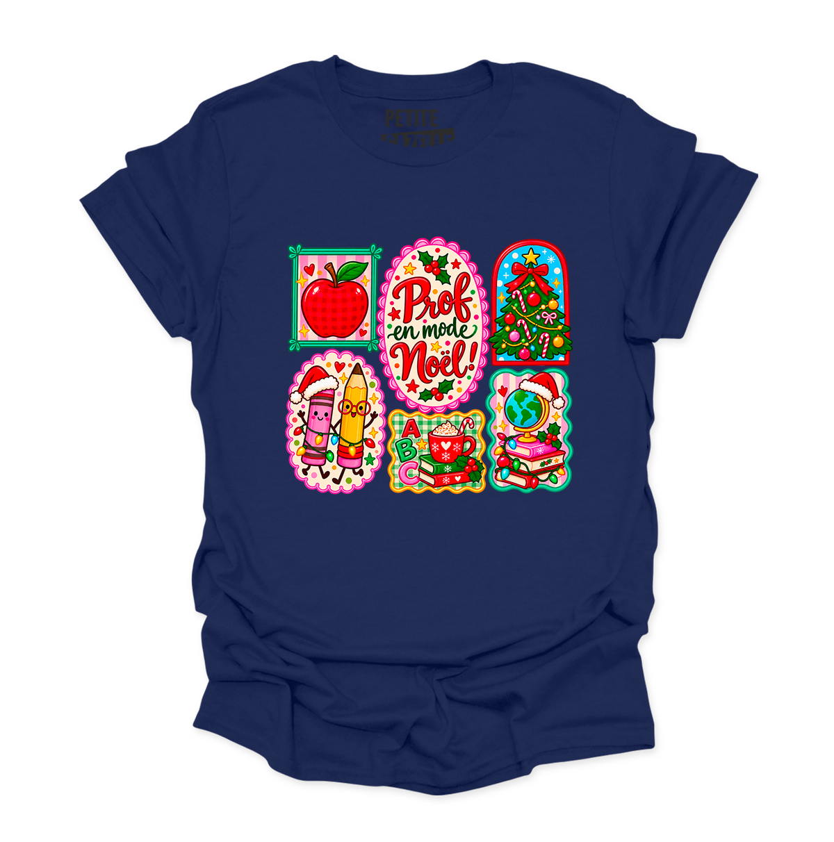 T-SHIRT COL ROND | Prof en mode Noël