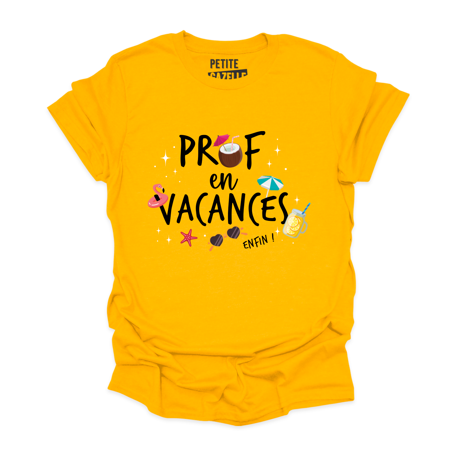 T-SHIRT COL ROND | Prof en vacances, enfin !