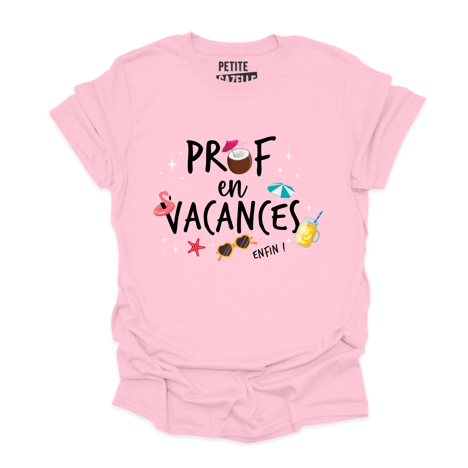 T-SHIRT COL ROND | Prof en vacances, enfin !