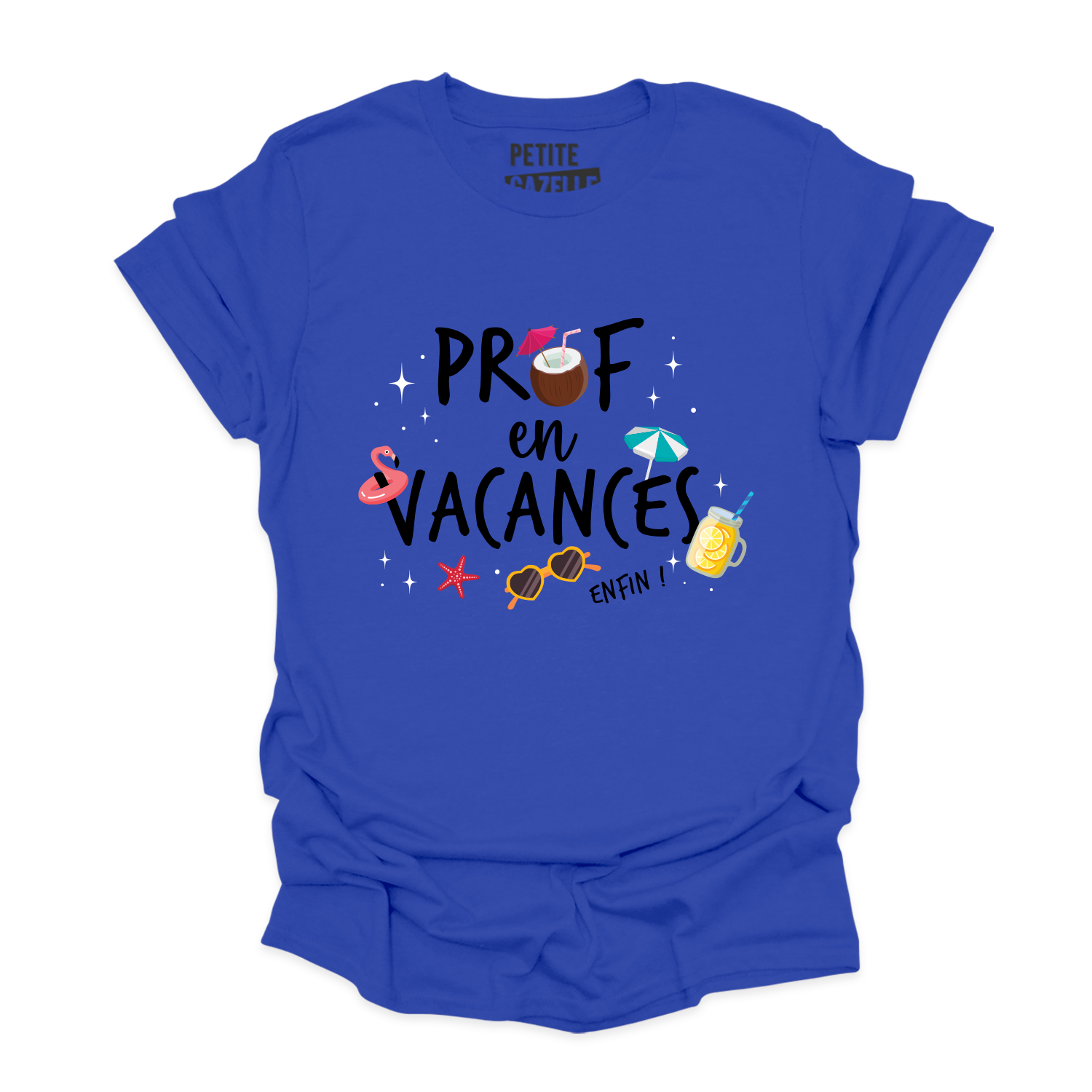 T-SHIRT COL ROND | Prof en vacances, enfin !