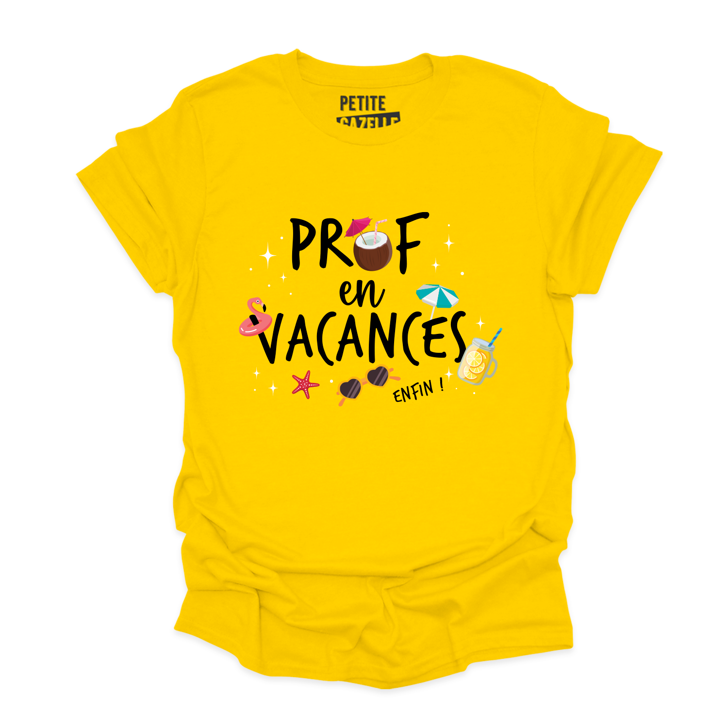 T-SHIRT COL ROND | Prof en vacances, enfin !